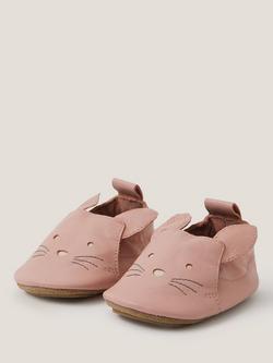 Monsoon Kids' Leather Novelty Boots, Pink - view 2, Pink