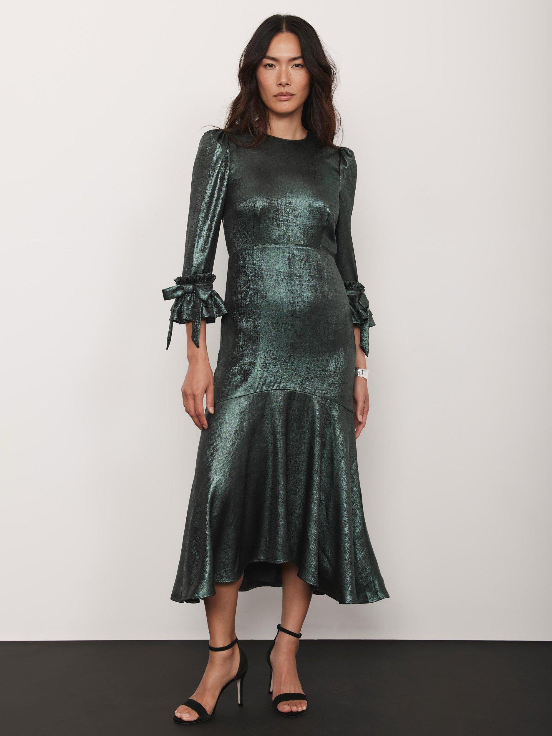hunter green dress short Short Hunter Green Satin Prom Dress With Bow