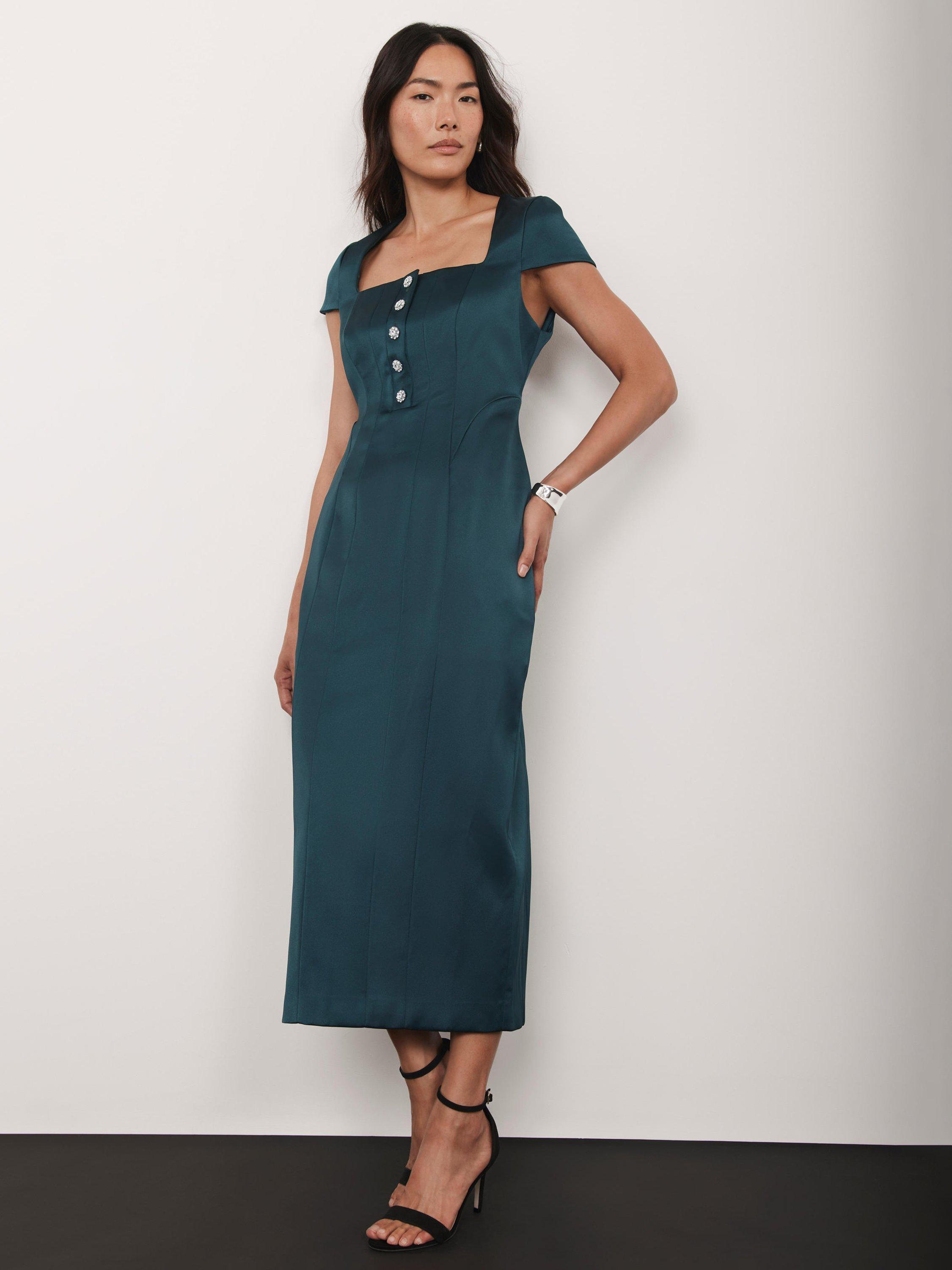 mint velvet satin dress Mint Velvet Blue Satin Halter Maxi Dress | Size 14 | Blue | Sleeveless