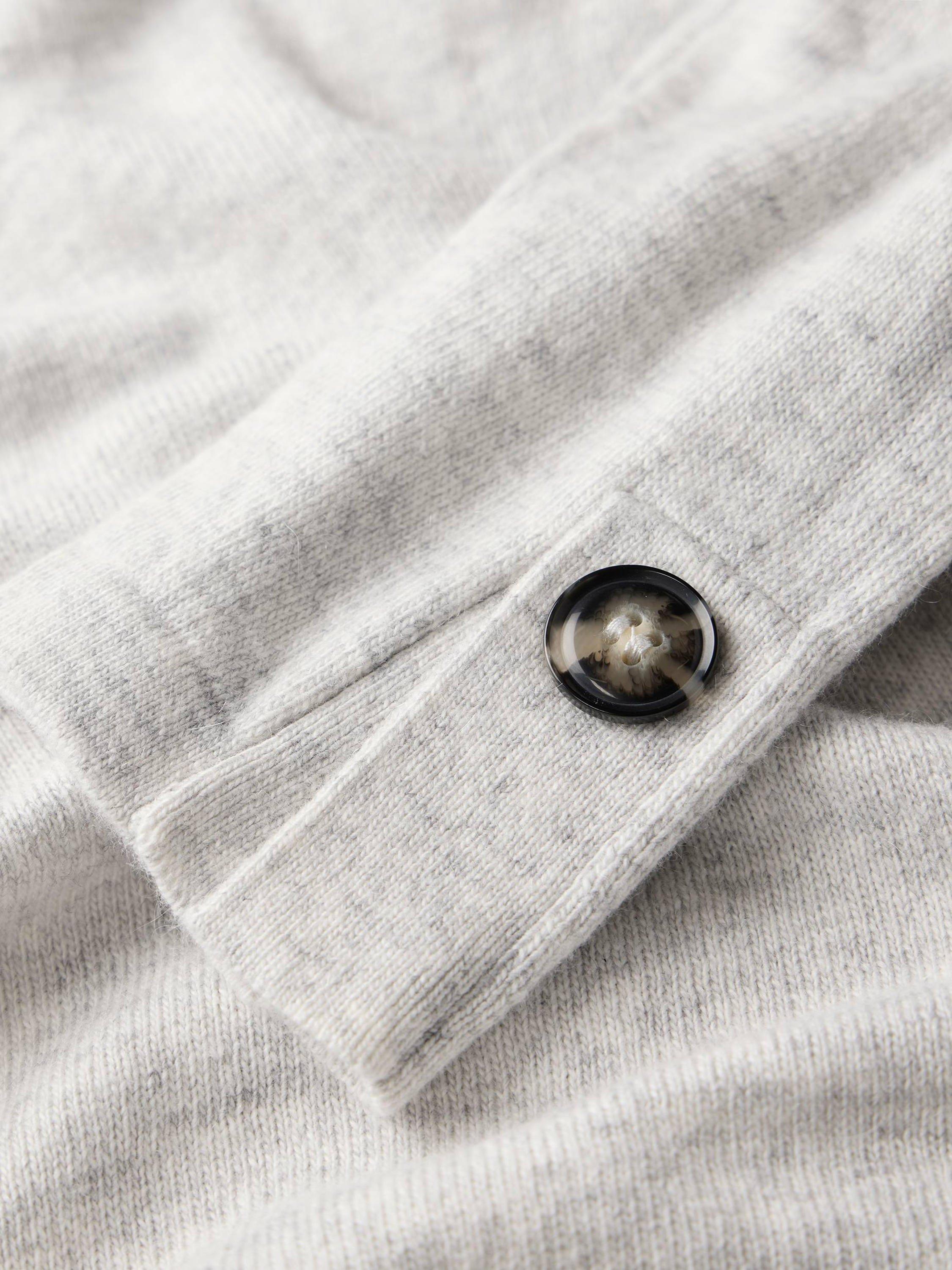 Product image 8 of 8, which shows Mint Velvet Asymmetric Button Detail Top, Grey, L