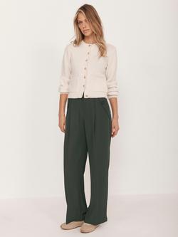 Mint Velvet Tailored Wide Leg Trousers - view 2, Green