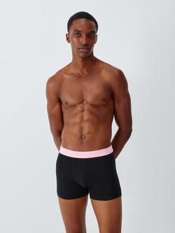 John Lewis Colour Band Trunks, Pack of 3, Black Black - view 2, Black Black