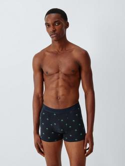 John Lewis Organic Cotton Safari Trunks, Pack of 3, Black, Blue, Orange - view 2, Black,blue,orange