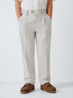 John Lewis Heirloom Collection Kids' Seersucker Stripe Tailored Trousers, Seersucker Stripe, Seersucker Stripe