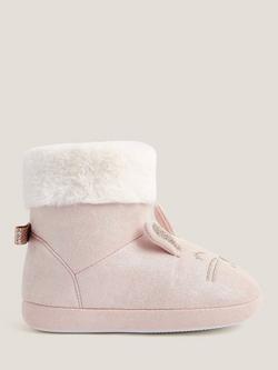 Monsoon Kids' Fluffy Bunny Slipper Boots, Pink, Pink