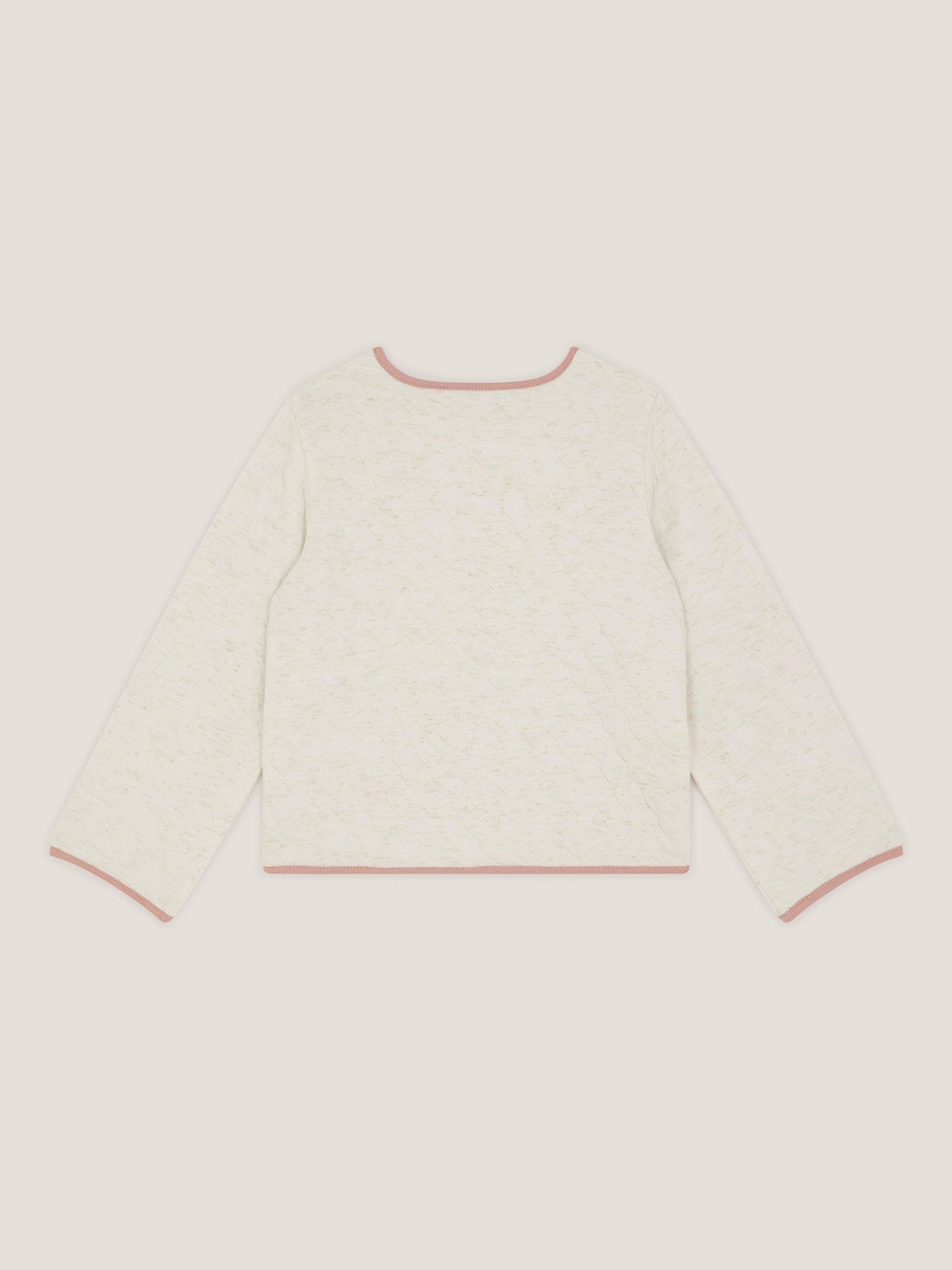 Product image 2 of 4, which shows Monsoon Kids' Unicorn Bomber Jacket, Ivory, 3-4 years