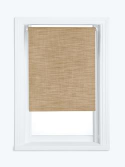 John Lewis Loch Blackout/Thermal Roller Blind, Caramel