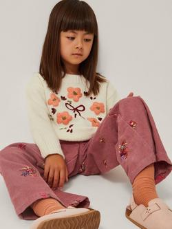 Monsoon Kids' Floral Jumper, Ivory, Ivory