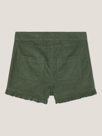 Monsoon Kids' Sequin Butterfly Corduroy Skort, Green - view 2, Green