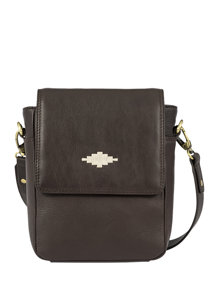 Pampeano Bandolera Leather Cross Body Bag - view 2, Brown