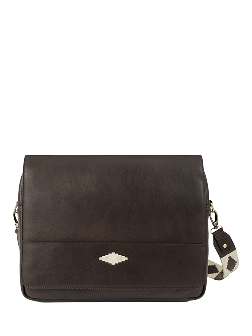 Product image 1 of 3, which shows Pampeano Entregar Leather Messenger Bag, Brown, One Size