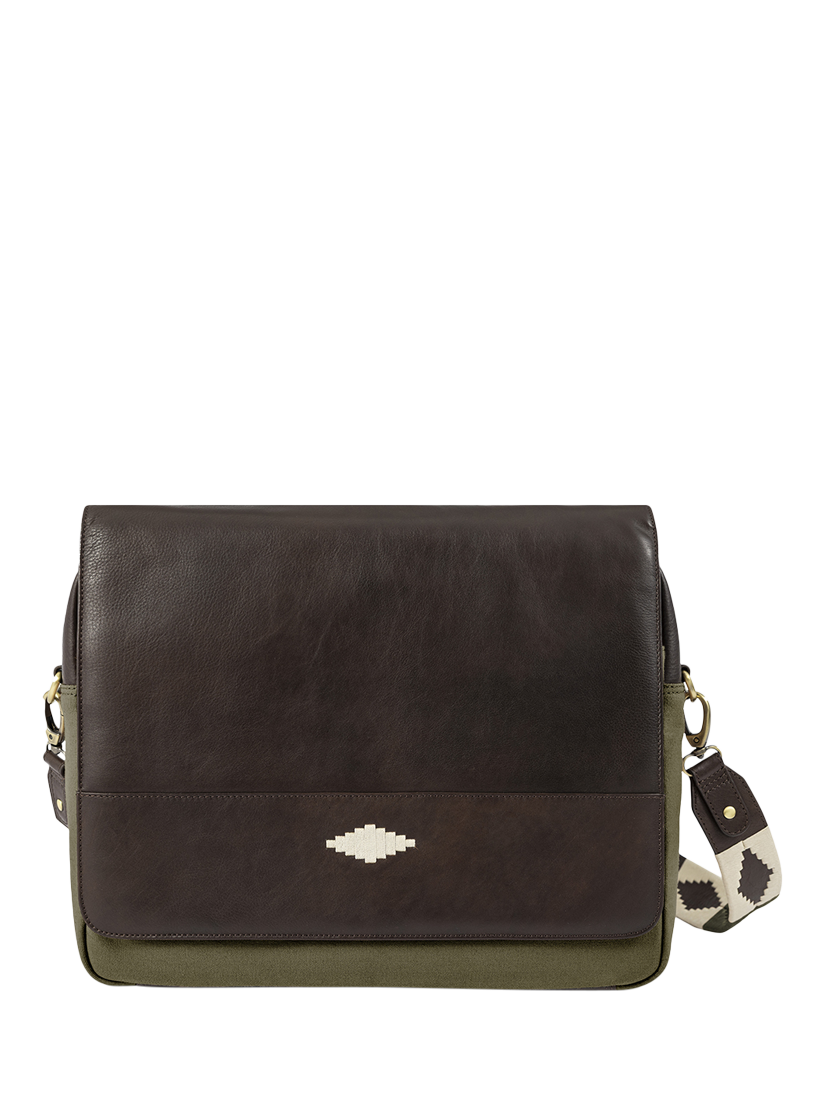 Product image 1 of 3, which shows Pampeano Entregar Messenger Bag, Forest, One Size