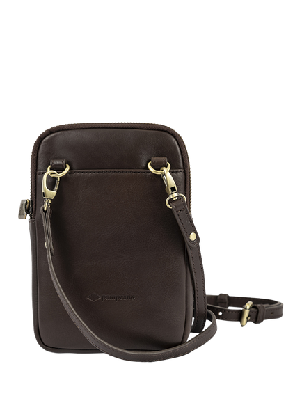 Pampeano Estuche Leather Sling Bag - view 2, Brown