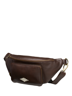 Pampeano Rinonera Leather Cross Body Bag, Brown