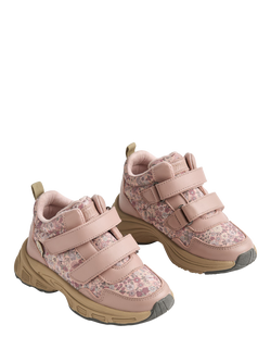 WHEAT Kids' Floral Tex Trainers, Rose Powder - view 2, Rose Powder