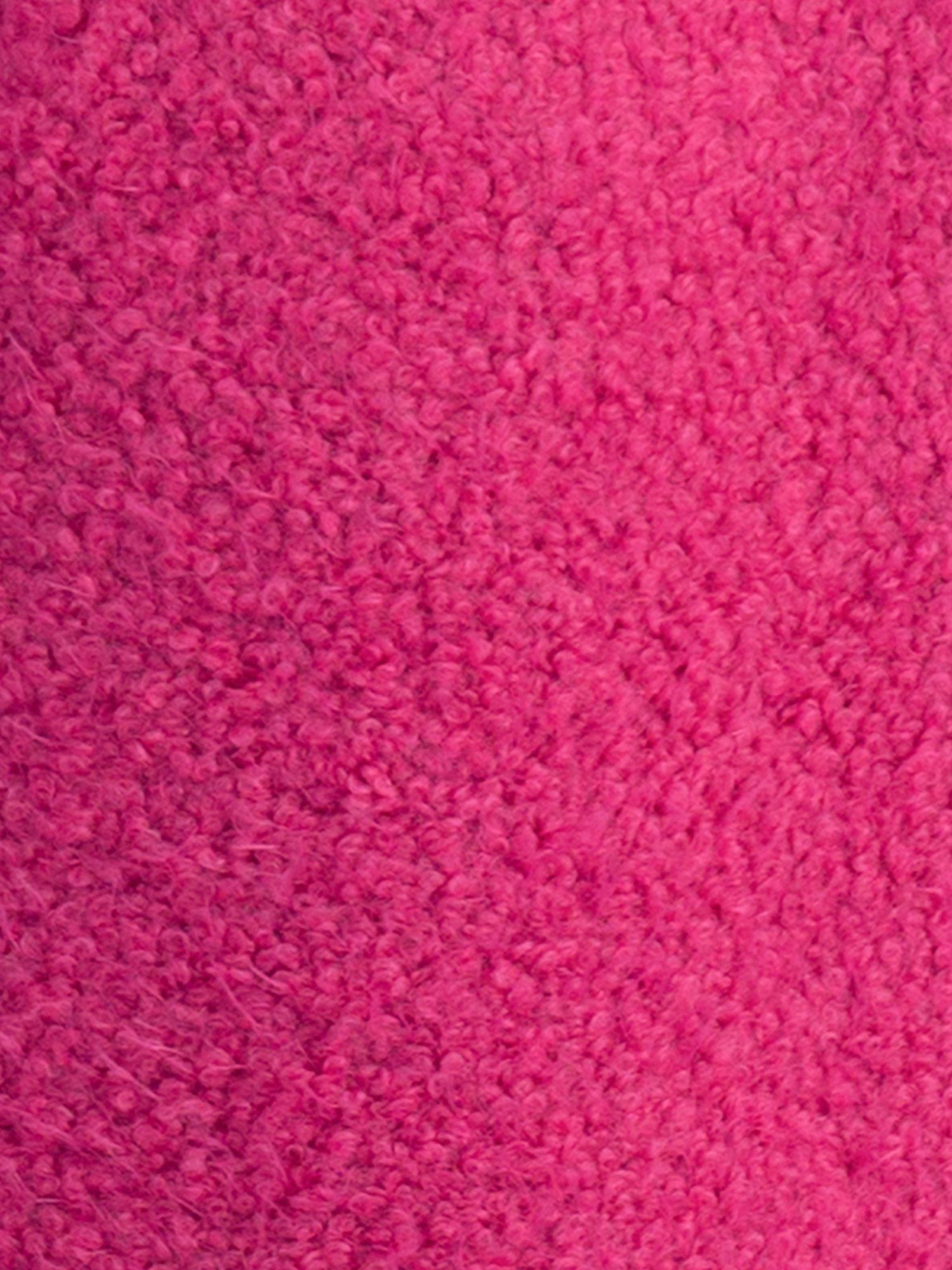 Product image 7 of 7, which shows chesca Wool Blend Long Sleeve V Neck Longline Overcoat, Raspberry, 14-16