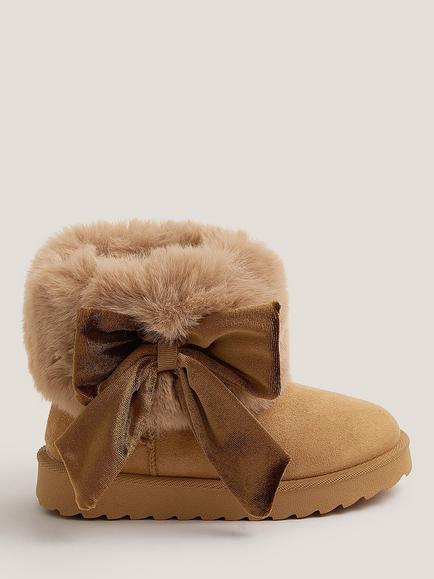 Monsoon Kids' Suedette Ankle Boots, Tan, Tan