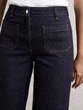 Reiss Marcie Ankle Grazer Jeans, Dark Blue