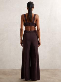 Reiss Petite Dion Cut Out Jumpsuit, Burgundy - view 2, Burgundy