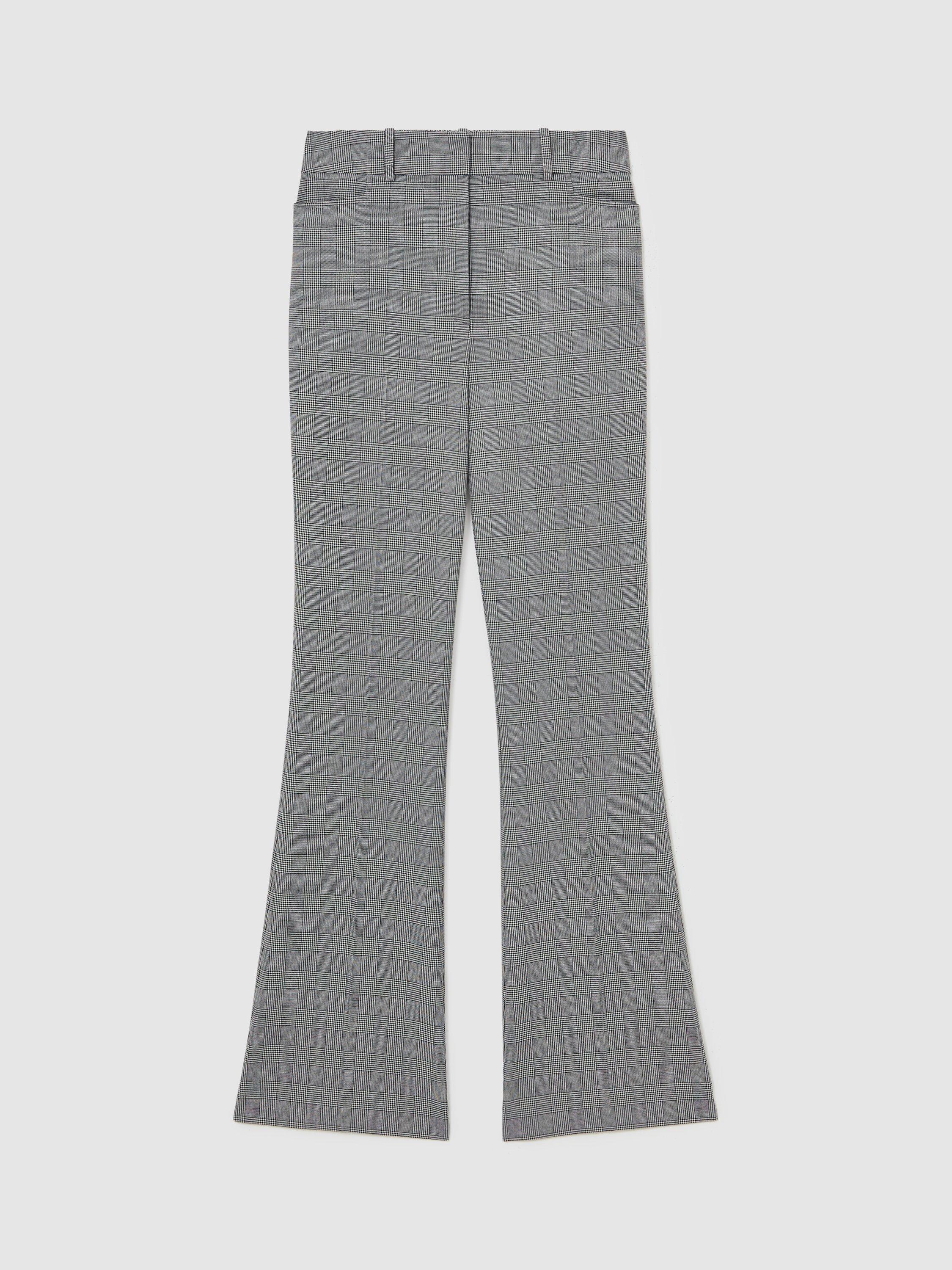 Product image 3 of 4, which shows Reiss Petite Brooklyn Check Trousers, Grey, 8Pt