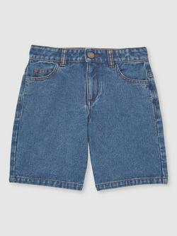 Reiss Bryan Denim Bermuda Shorts, Mid Blue, Mid Blue