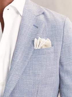 Reiss Liam Silk Pocket Square - view 2, Champagne