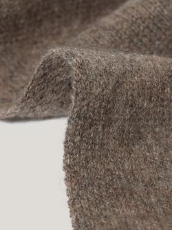 Jigsaw Plain Pure Cashmere Scarf - view 2, Taupe