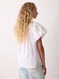 Jigsaw Poplin Puff Sleeve Top