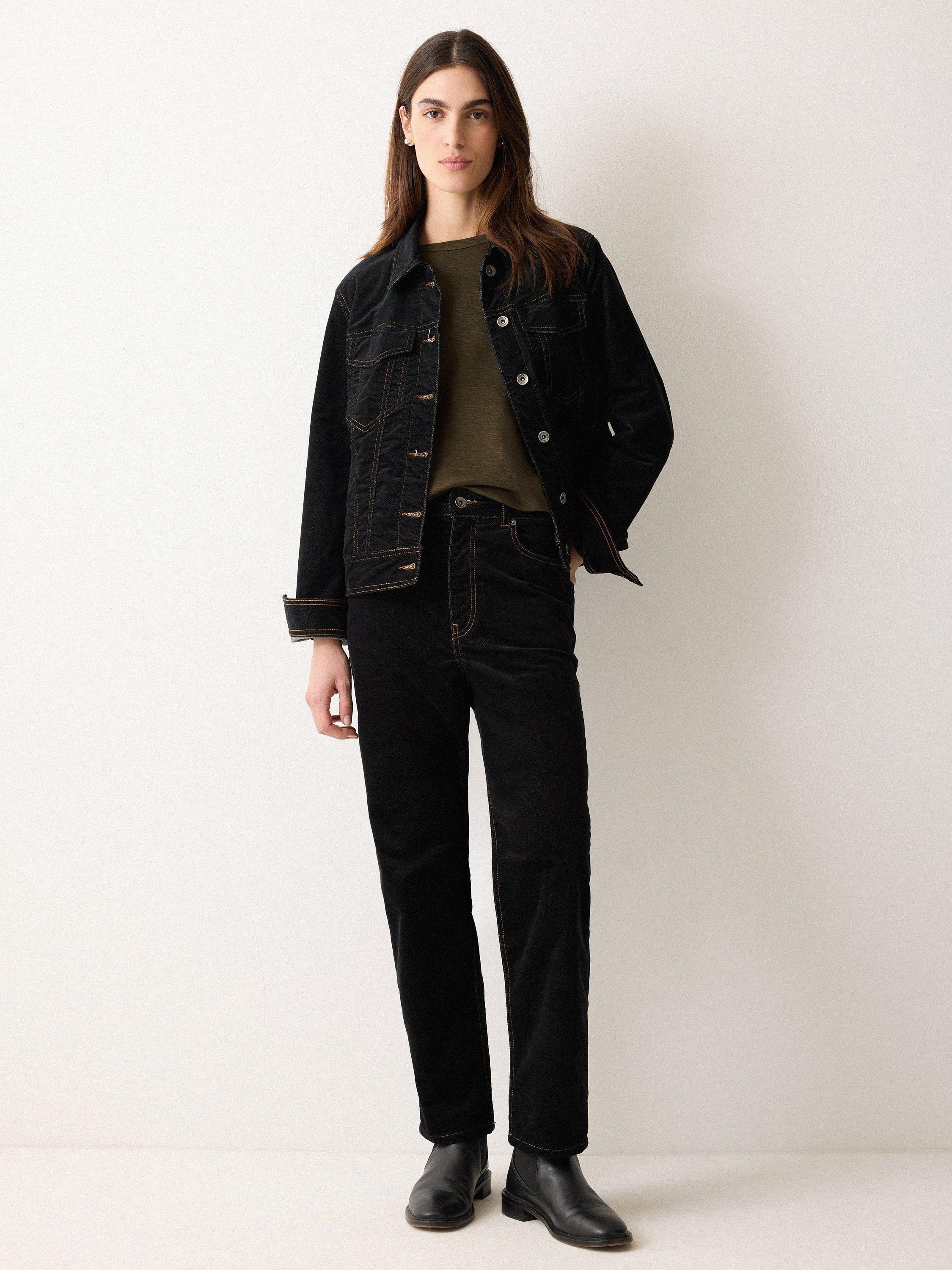 Product image 4 of 5, which shows Jigsaw Luxe Raglan Sleeve T-Shirt, Shadow Forest, XS