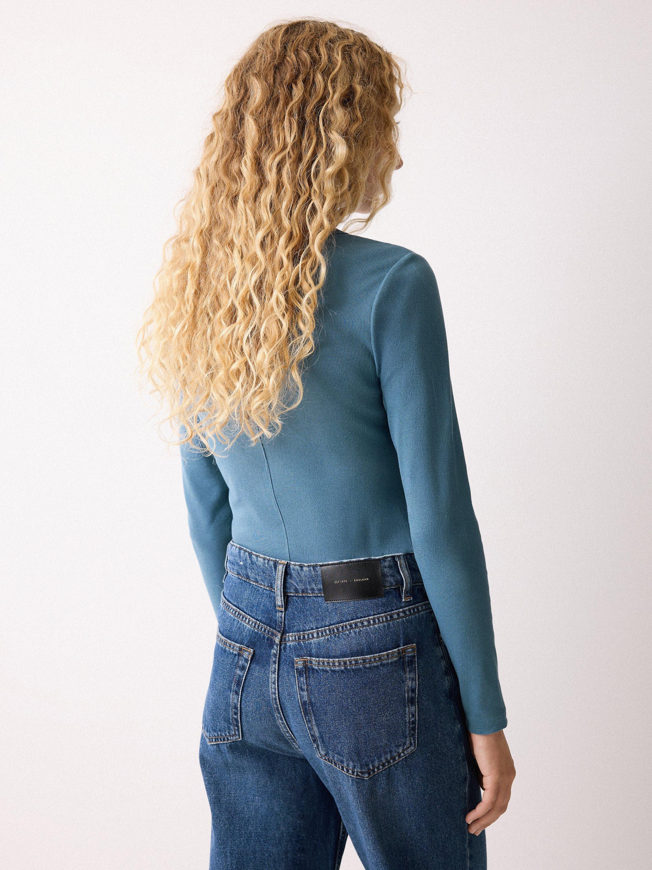 Product image 2 of 5, which shows Jigsaw Long Sleeve Baby Top, Blue, S