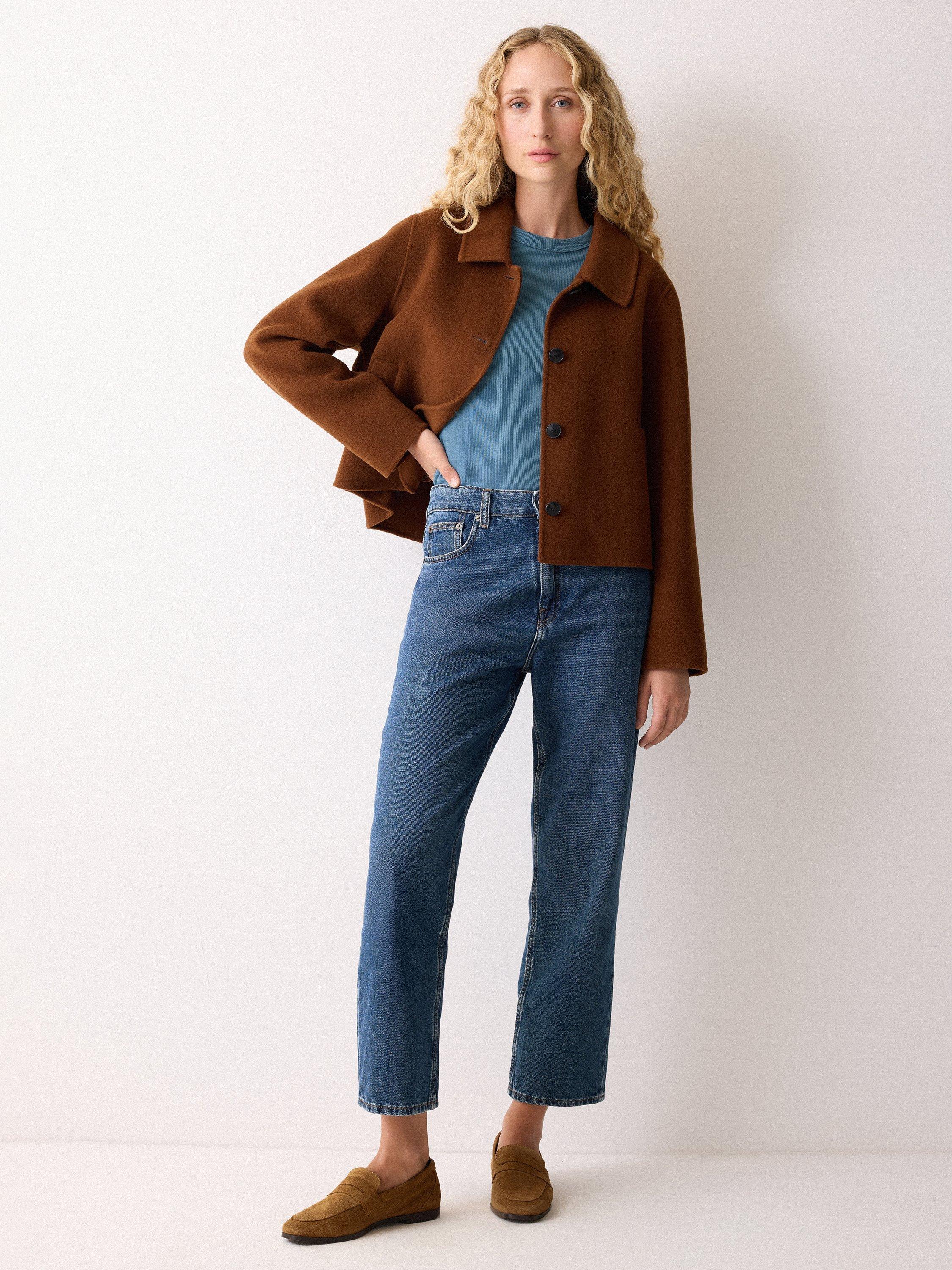 Product image 3 of 5, which shows Jigsaw Long Sleeve Baby Top, Blue, S