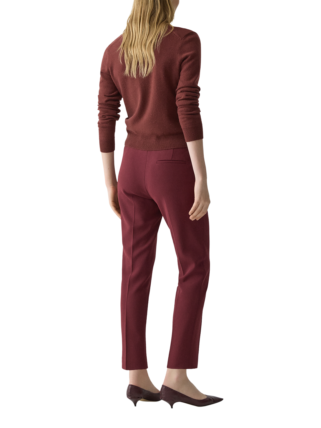 Product image 3 of 5, which shows Theory Admiral Tailored Trousers, Red, 10