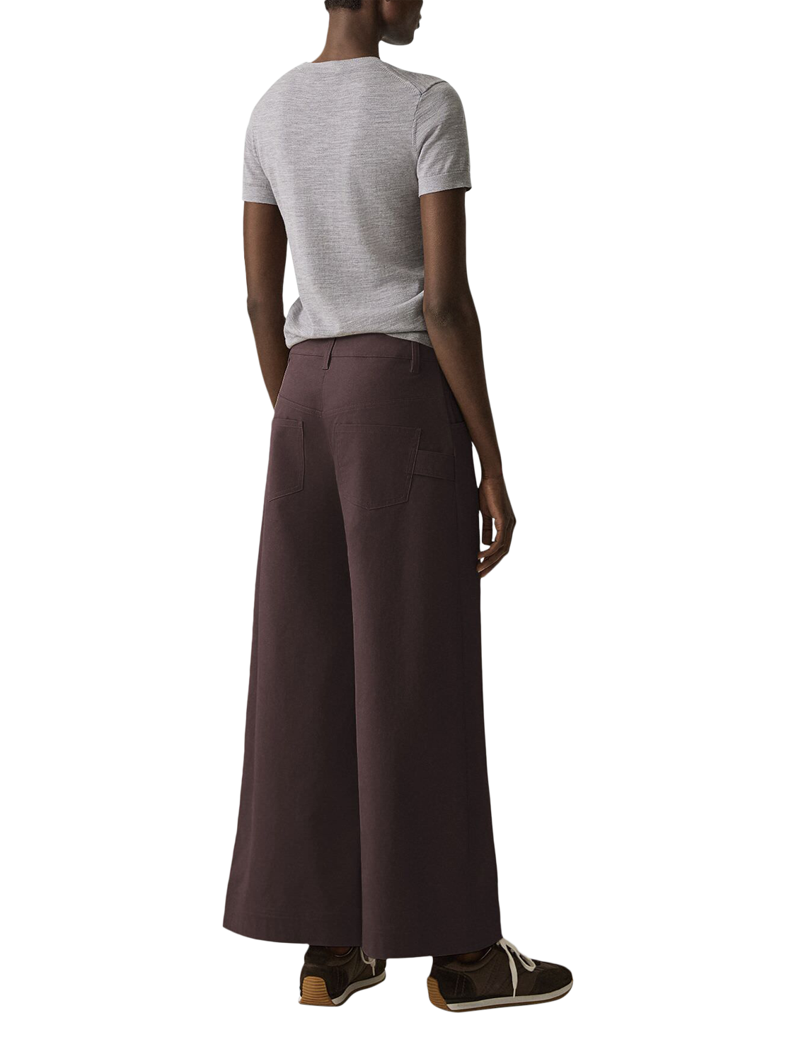 Product image 2 of 4, which shows Theory Brushed Cotton Chinos, Cacao, 8