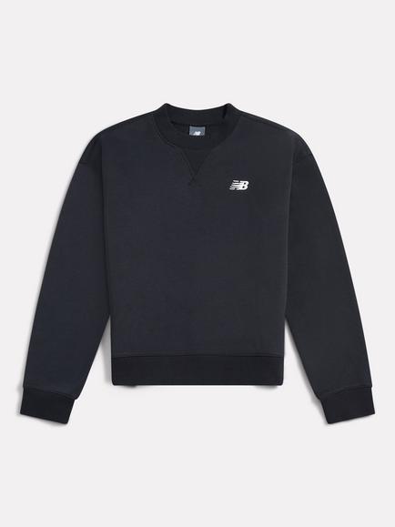 New Balance Kids' Cotton Blend Stacked Logo Sweatshirt, Nb Caviar, Nb Caviar