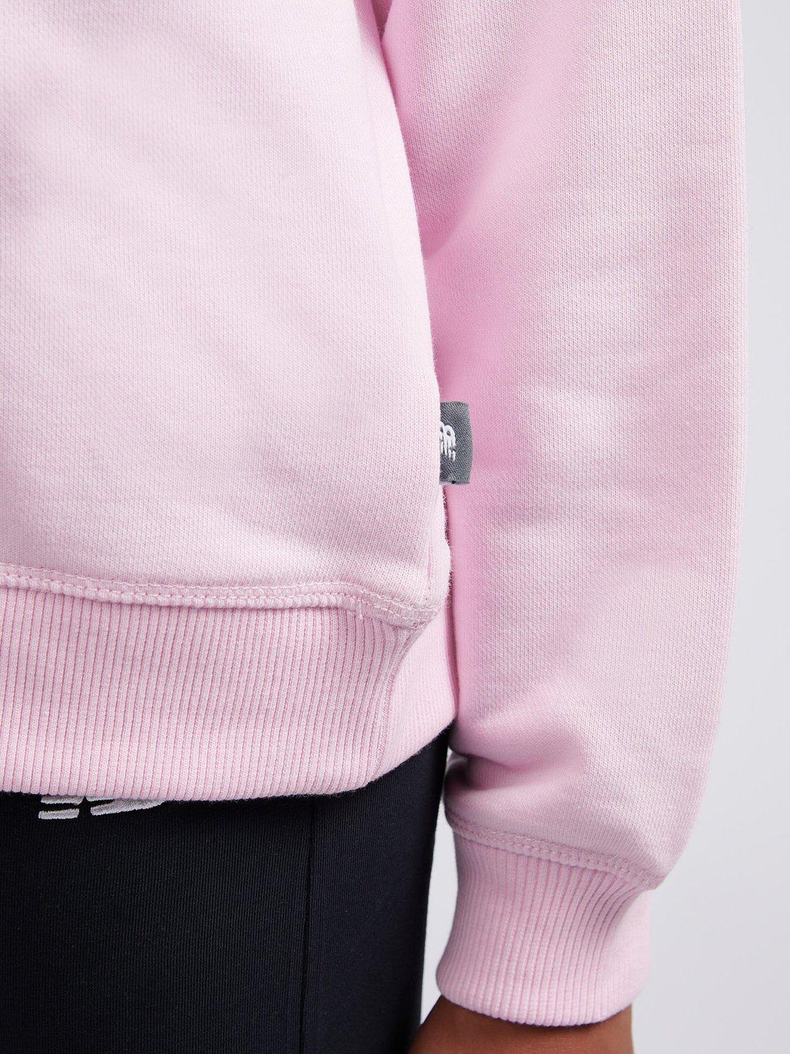 Product image 7 of 11, which shows New Balance Kids' Cotton Blend Back Print Sweatshirt, Light Raspberry, 7-8 years