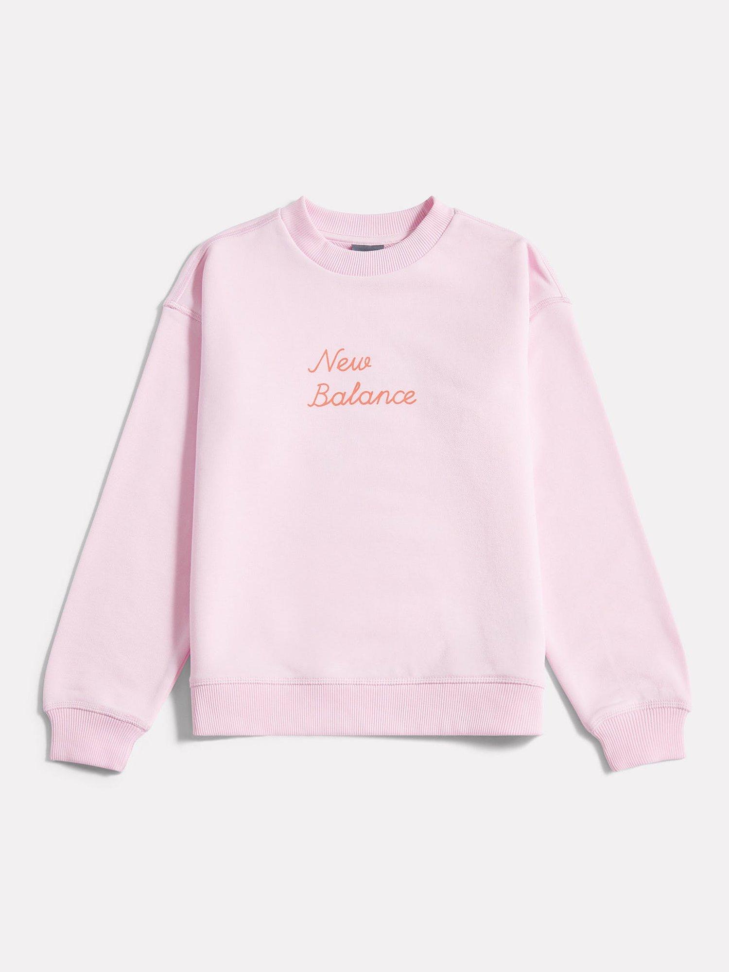 Product image 8 of 11, which shows New Balance Kids' Cotton Blend Back Print Sweatshirt, Light Raspberry, 7-8 years