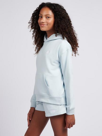 New Balance Kids' Cotton Blend Relaxed Hoodie - view 2, Frosted Glass