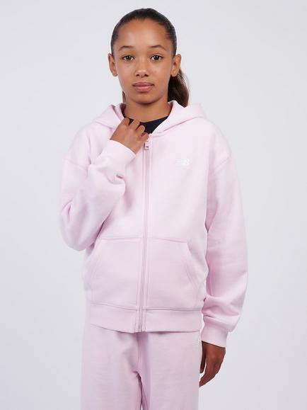 New Balance Kids' Full Zip Hoodie, Light Raspberry, Light Raspberry