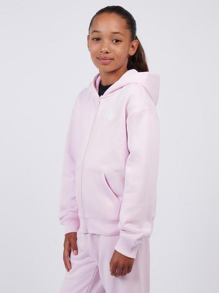 New Balance Kids' Full Zip Hoodie, Light Raspberry - view 2, Light Raspberry