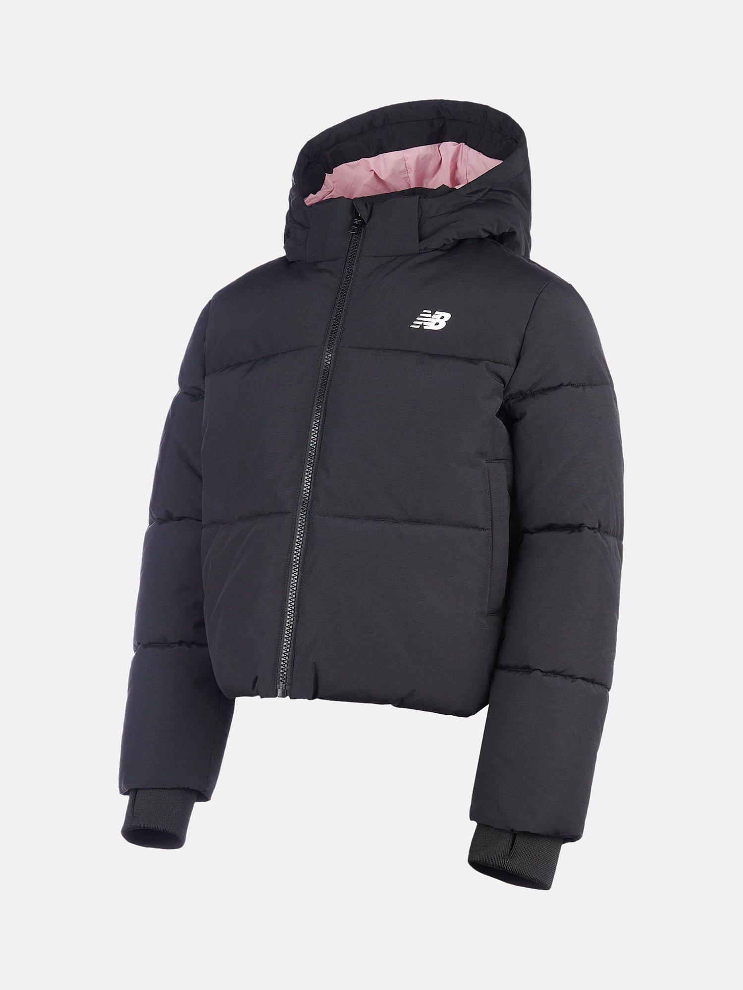 Product image 2 of 5, which shows New Balance Kids' Baffle Puffer Coat, Nb Caviar, 7-8 years