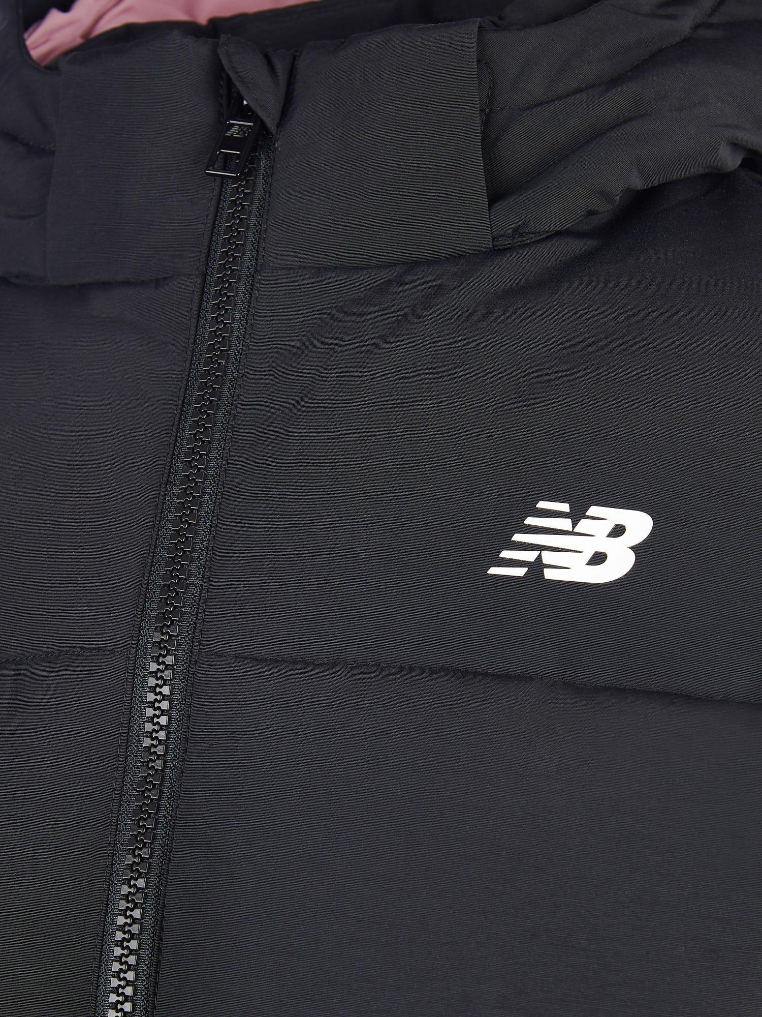 Product image 4 of 5, which shows New Balance Kids' Baffle Puffer Coat, Nb Caviar, 7-8 years