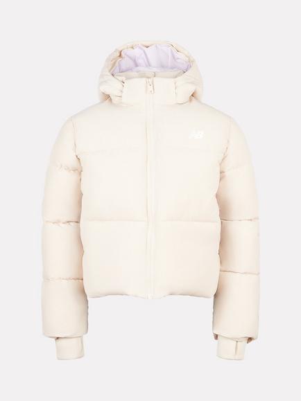 New Balance Kids' Baffle Puffer Coat, Bisque