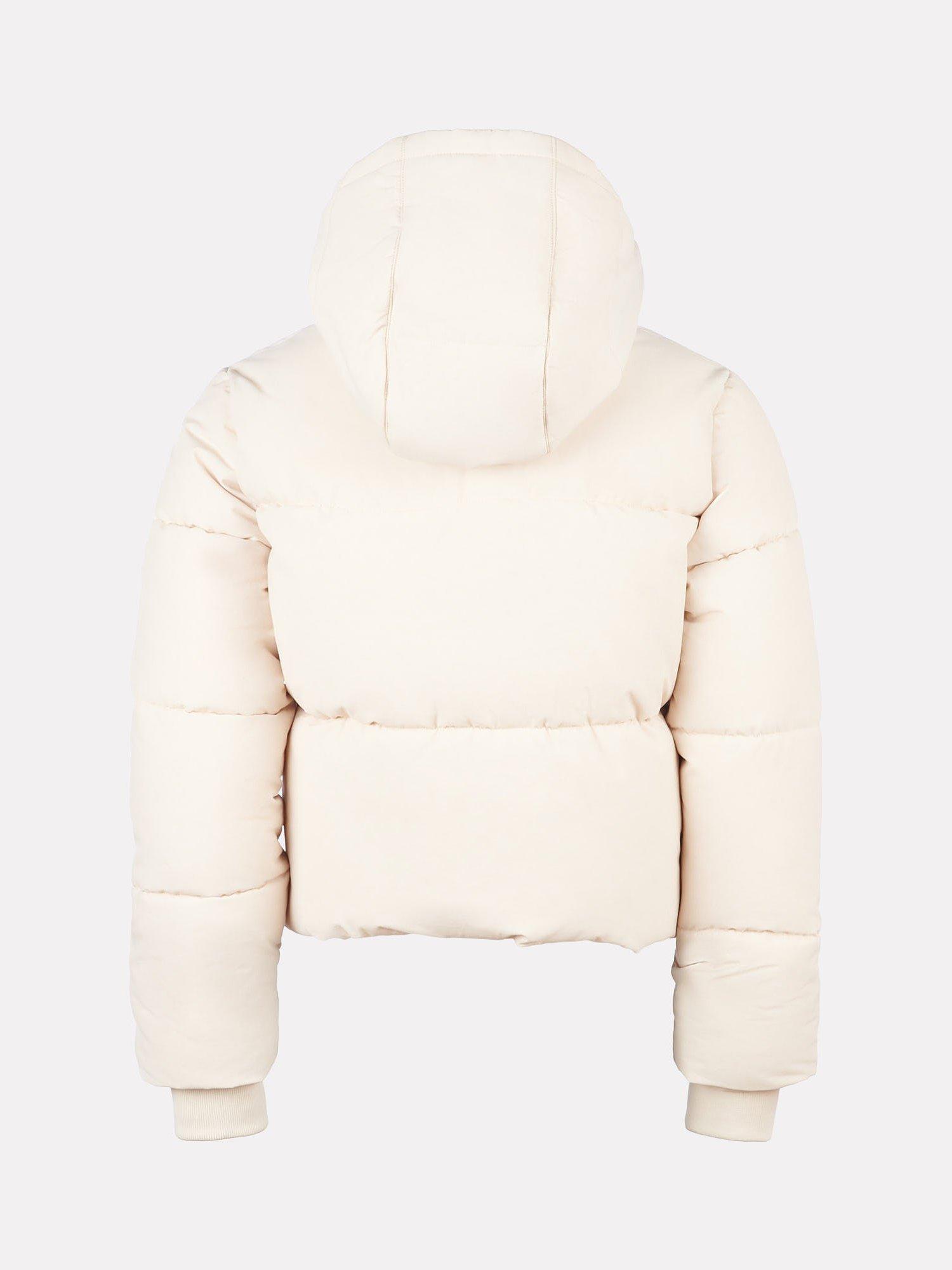 Product image 3 of 5, which shows New Balance Kids' Baffle Puffer Coat, Bisque, 7-8 years