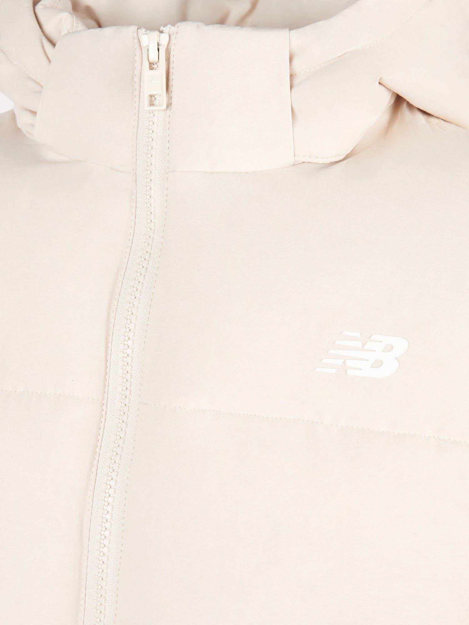 Product image 4 of 5, which shows New Balance Kids' Baffle Puffer Coat, Bisque, 7-8 years