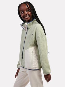 New Balance Kids' Borg Fleece Zip-Up Jacket, Green - view 2, Green