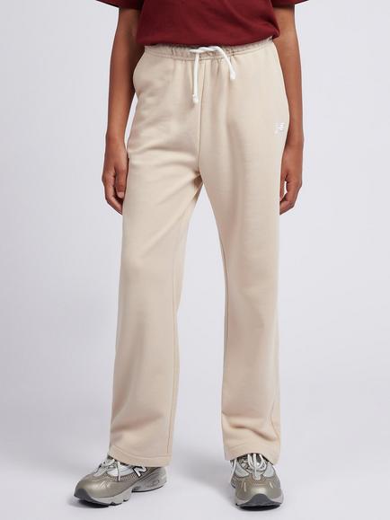 New Balance Kids' Cotton Blend Wide Leg Joggers, Bisque
