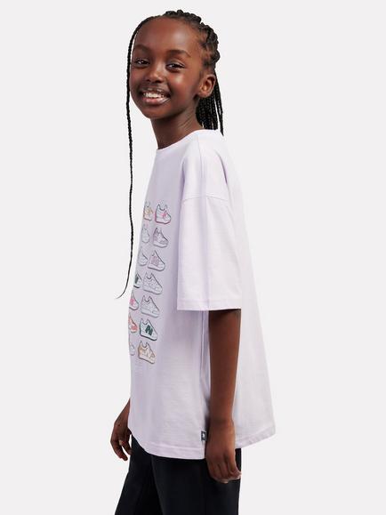 New Balance Kids' 327 Multi Graphic T-Shirt, Milk Violet - view 2, Milk Violet