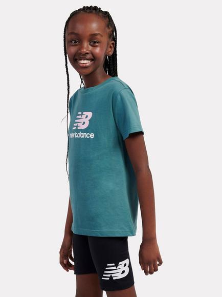 New Balance Kids' Short Sleeve Stacked Logo T-Shirt, New Spruce - view 2, New Spruce