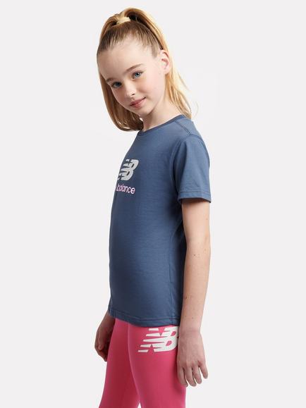 New Balance Kids' Jersey Stacked Logo T-Shirt - view 2, Vintage Indigo