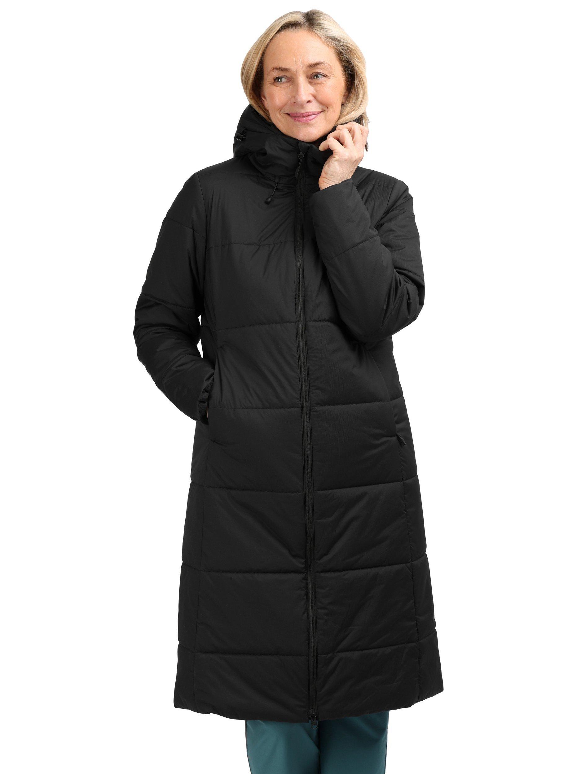 Product image 1 of 9, which shows Rohan Women's Harbour Insulated Hooded Coat, Black, XS